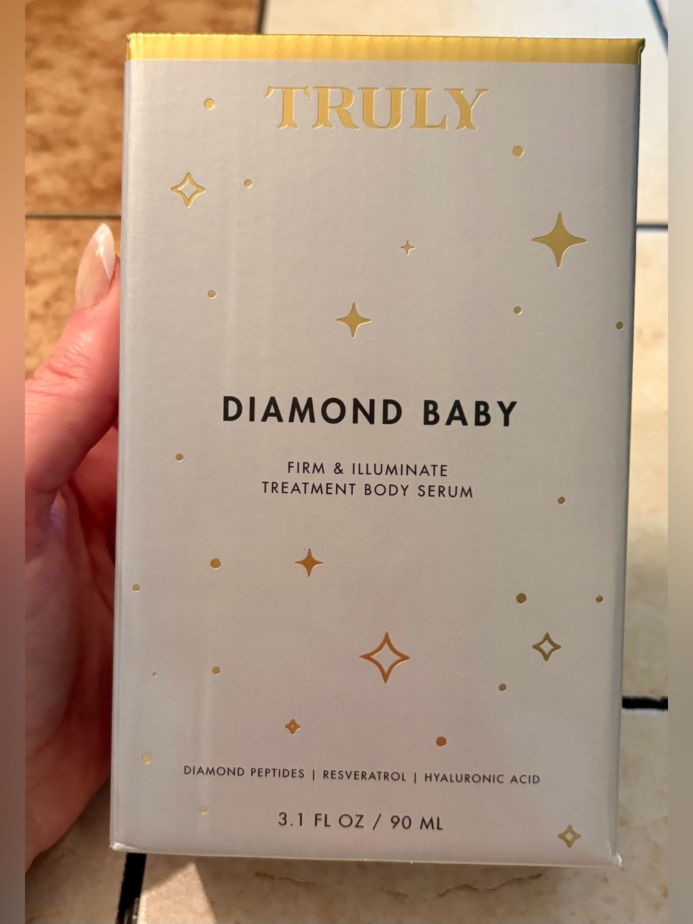 New in Box TRULY Diamond Baby Body Serum- Firm & Illuminate Treatment Body Serum